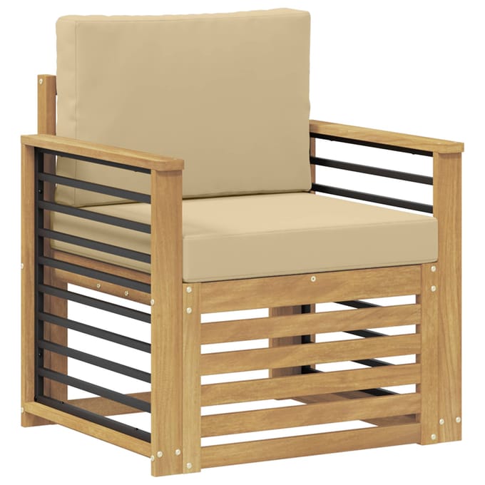vidaXL - Buiten - bank - set - Polyester - Wit