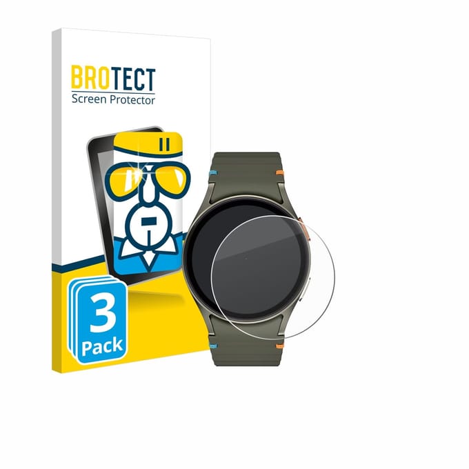 BROTECT - Glas Screenprotector voor Samsung Galaxy Watch 6 / 7 / 8 (40 mm) - Gehard Beschermglas 9H 3 Stuks
