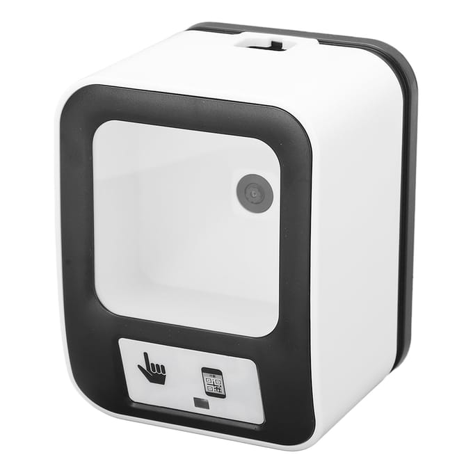 Desktop Barcode Scanner USB Omnidirectionele Handsfree Barcode Lezer voor Mobiele Betaling white