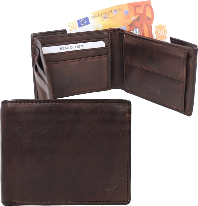 Bear Design Wesley Billfold portemonnee - Brown