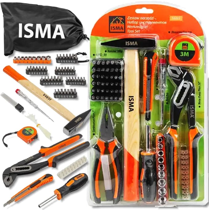 ISMA - Gereedschapscombiset - 101 Elementen - Inclusief Tas - Staal Cr-V
