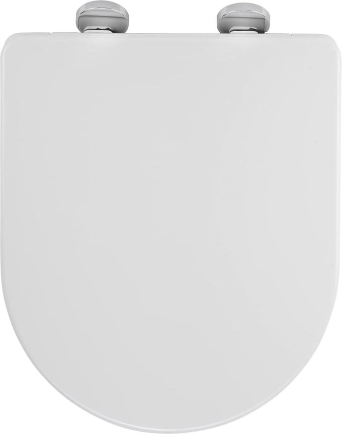 Flexi-Fix Eyre D-Shape antibacteriële toiletbril met langzame sluiting - wit - 43 x 365 x 52 cm