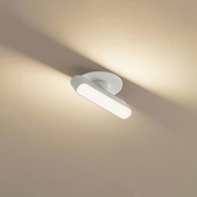Lindby LED inbouwlamp Eldrin, wit, lichtstrip, 13,1 cm
