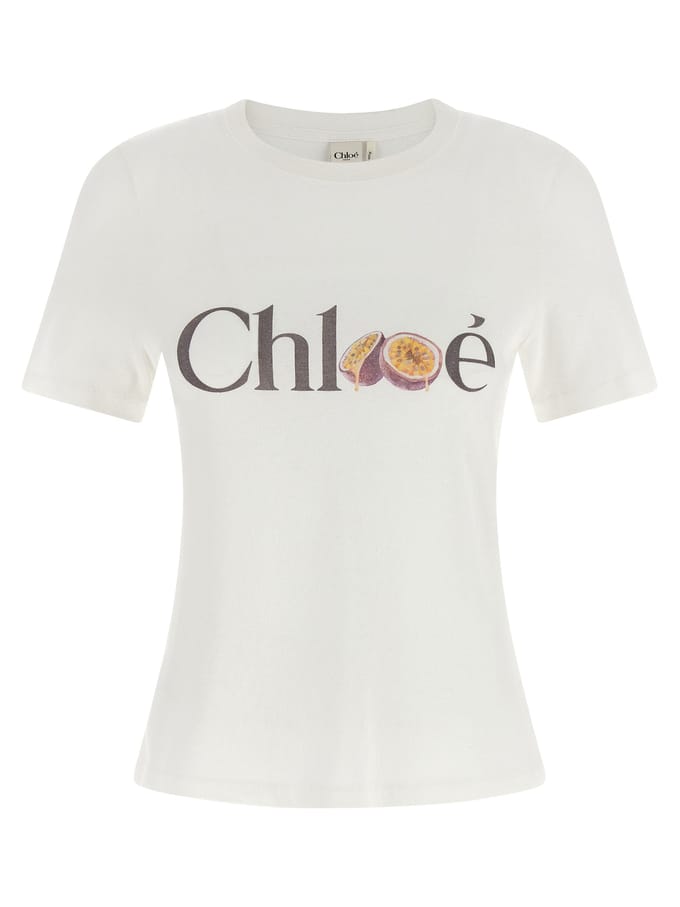 Chloé Witte Katoenen T-shirt