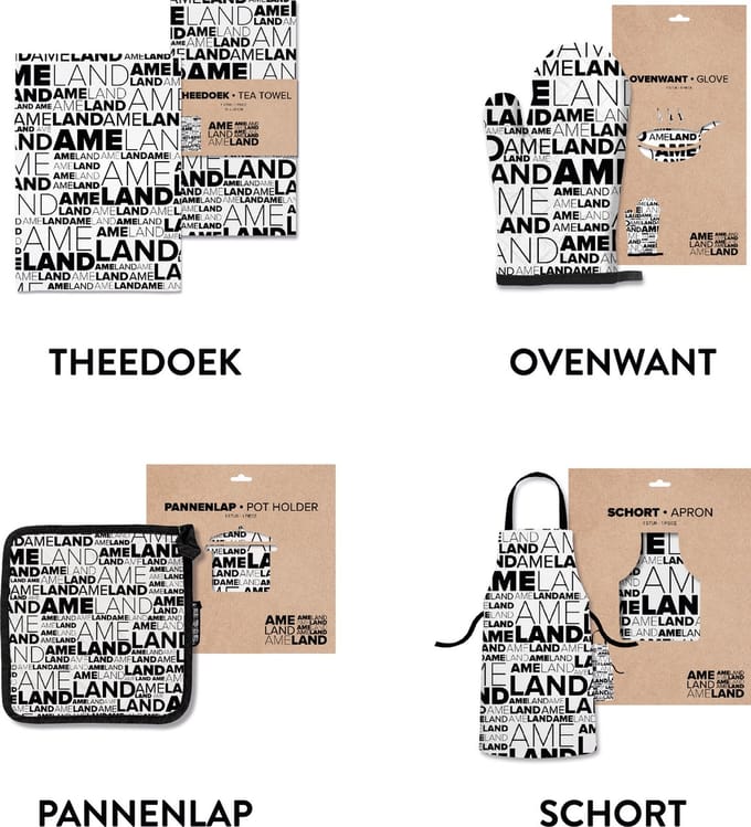 Ameland keukentextiel voordeelpakket - Souvenirs Nederland
