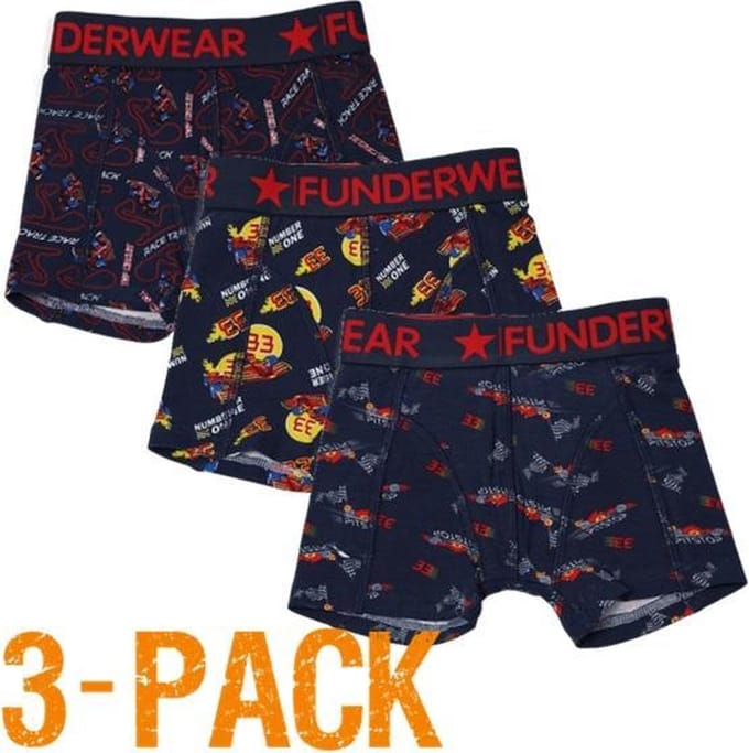 Funderwear jongen boxershorts - maat 152 - 3-pack - Formule 1
