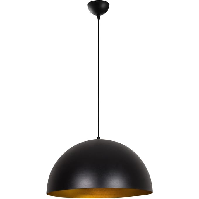 Moderne hanglamp zwart goud 50 cm | Kante