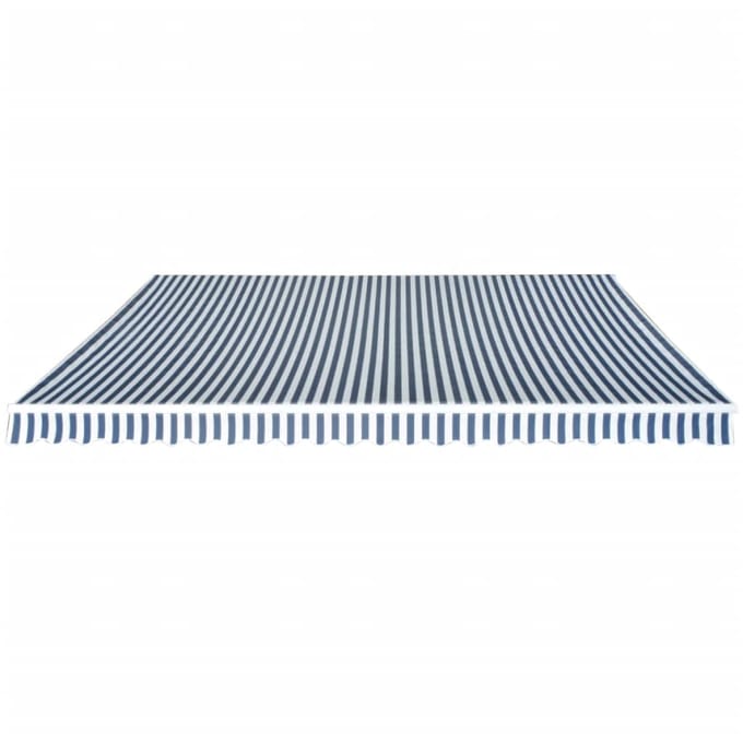 vidaXL - Luifel - handmatig - uittrekbaar - 500 - cm - blauw/wit