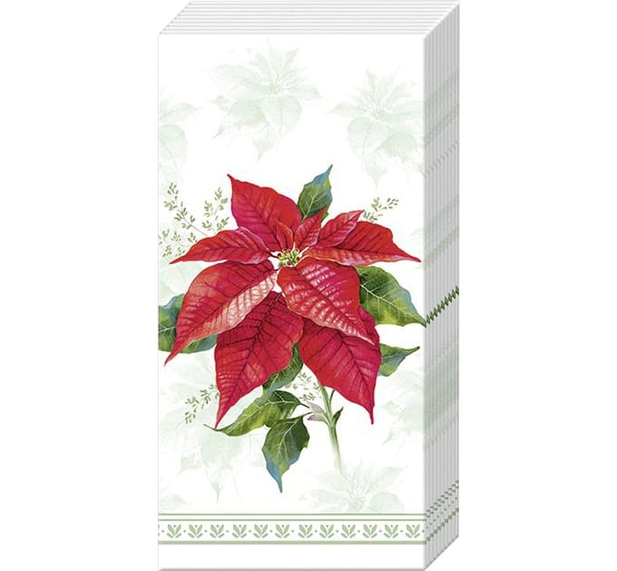 Papieren zakdoeken "Classic Poinsettia"