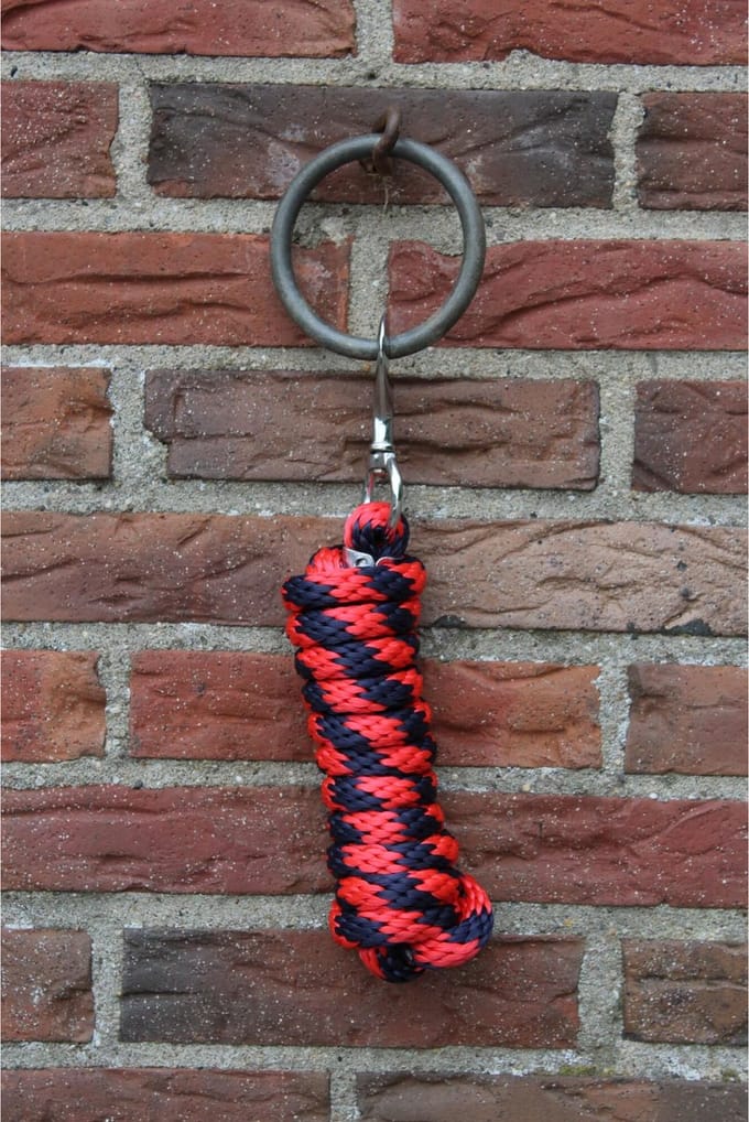 MHS Halstertouw Double Plus normal clip 2 M Navy / Rood