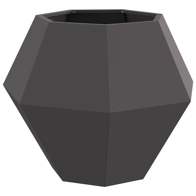 vidaXL Plantenbak Zwart 75 x 75 x 60 cm Staal