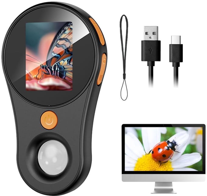 By shayne - Digitale Microscoop - Handheld Draagbare Microscoop - 500X Vergrootglas - Zwart - Voor Plantenobservatie - Ontdek en Leer - Compact en Ha.
