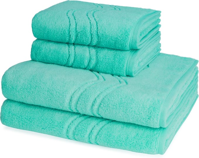 Ross Dames en Heren 2 X handdoek 2 X douchedoek - per set Cashmere feeling