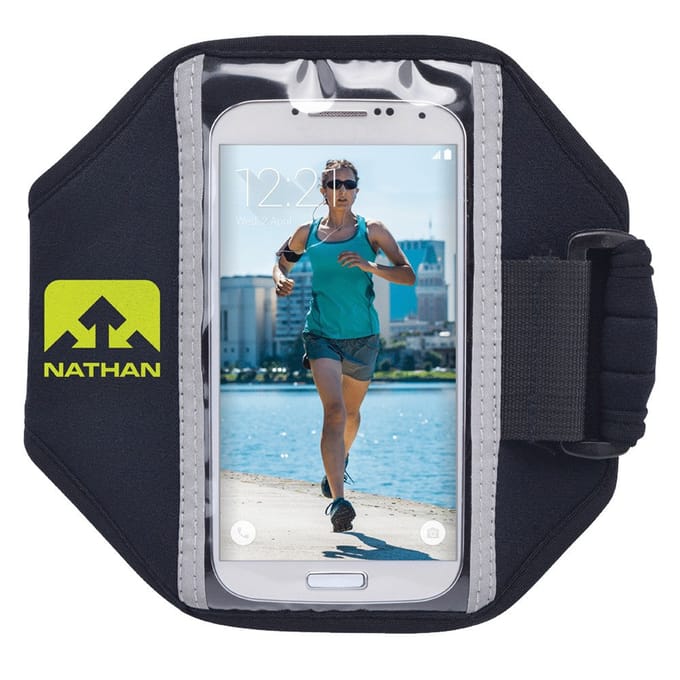 Nathan Super 5K iPhone 5/6 Samsung S4 - Black/Sulphur Spring - Hardlooparmband - OSFM