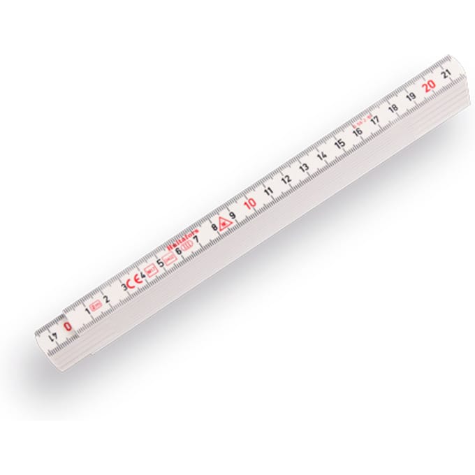 Atlas 1602020 duimstok - kunstsof - glasfiber - wit - 2m