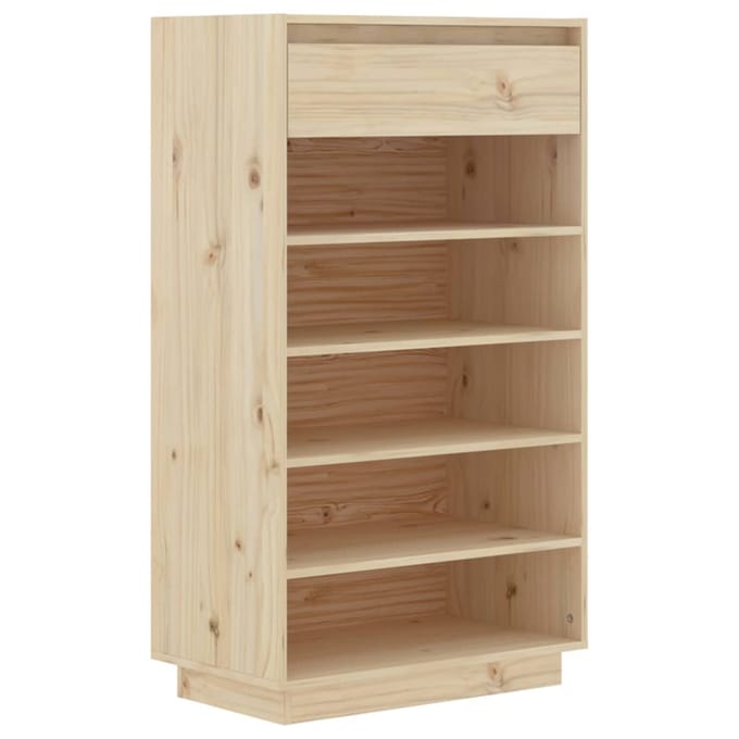 vidaXL - Schoenenkast - 60x34x105 - cm - massief - grenenhout
