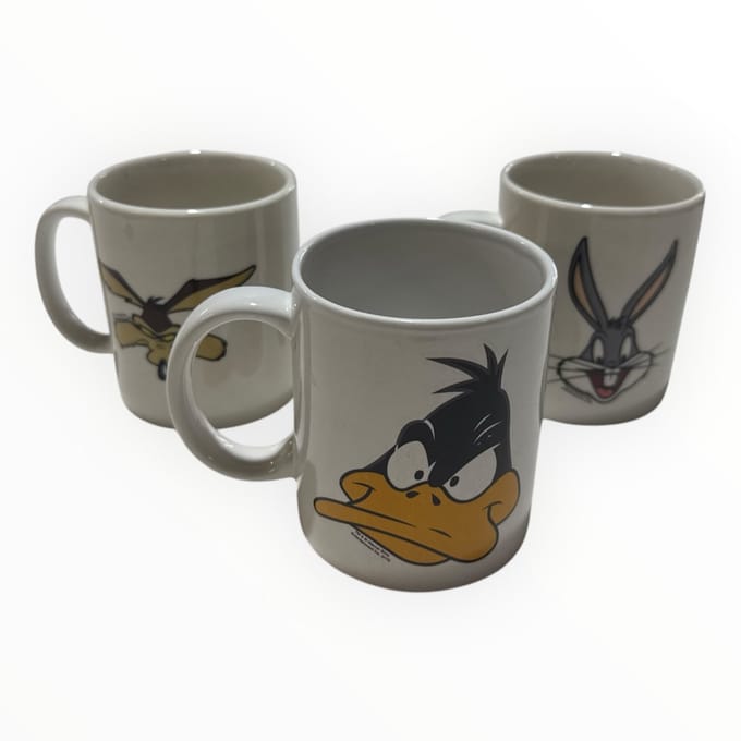Looney Tunes Set 3 Mokken Bugs Buny, Daffy Duck, Wile E. Coyote