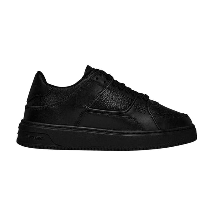 Represent Heren Apex Platte Trainers met Paneel (Drievoudig zwart)