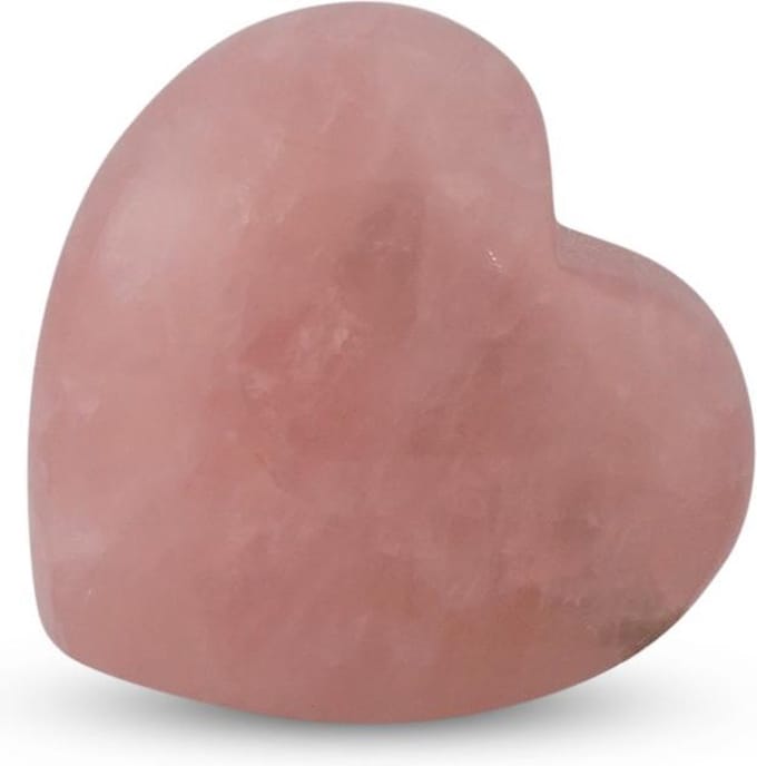 Hart urn mini - Rozenkwarts edelsteen