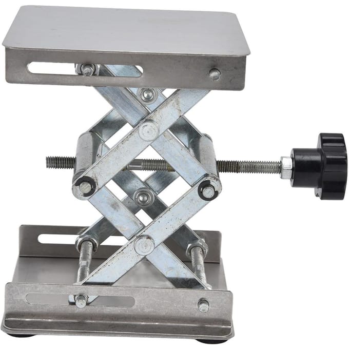 Verstelbaar Hefplatform Laboratorium Hefstandaard Roestvrij Staal Hef Tafel Las Positioneerder Gereedschap gray