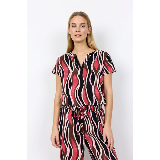 regular fit T-shirt van pure viscose model 'Cammi'