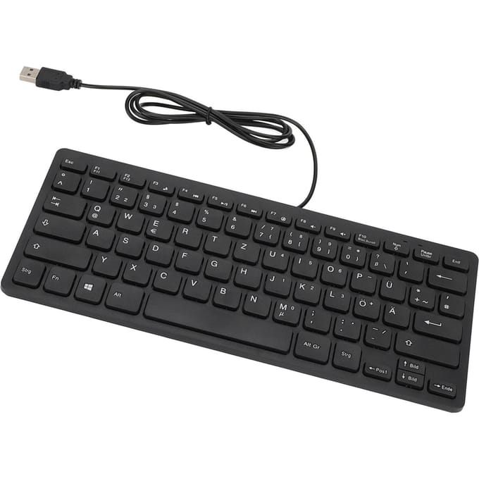 Toetsenbord 78 Toetsen Mute Ultra Dun Bedraad Mini USB Interface Desktop Computer Klein Taal German