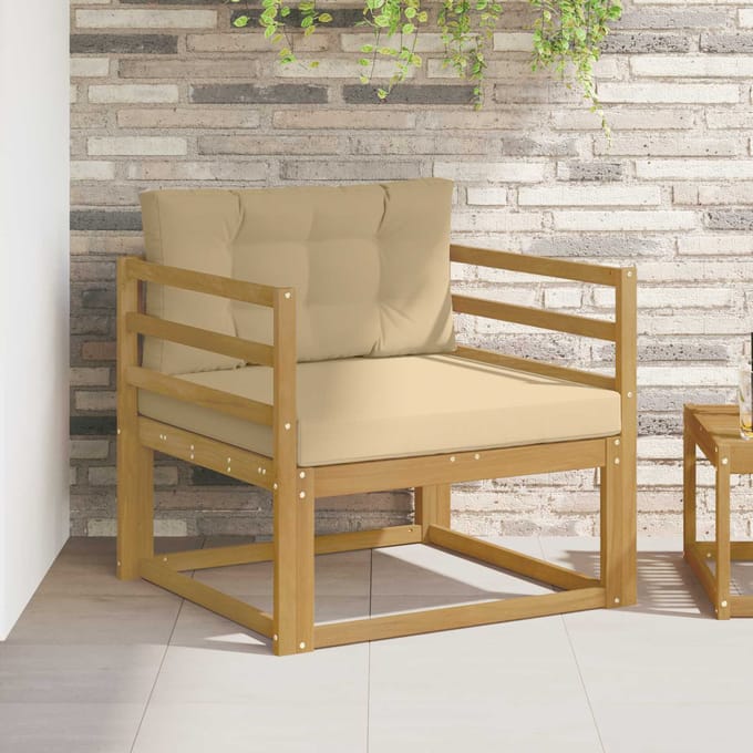 vidaXL - Buiten - Midden - Sofa - Polyester - Wit