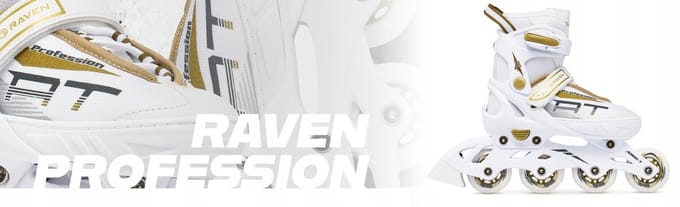 RAVEN Profession 3-in-1 Inline Skates/Rolschaatsen Wit/Goud 38-42
