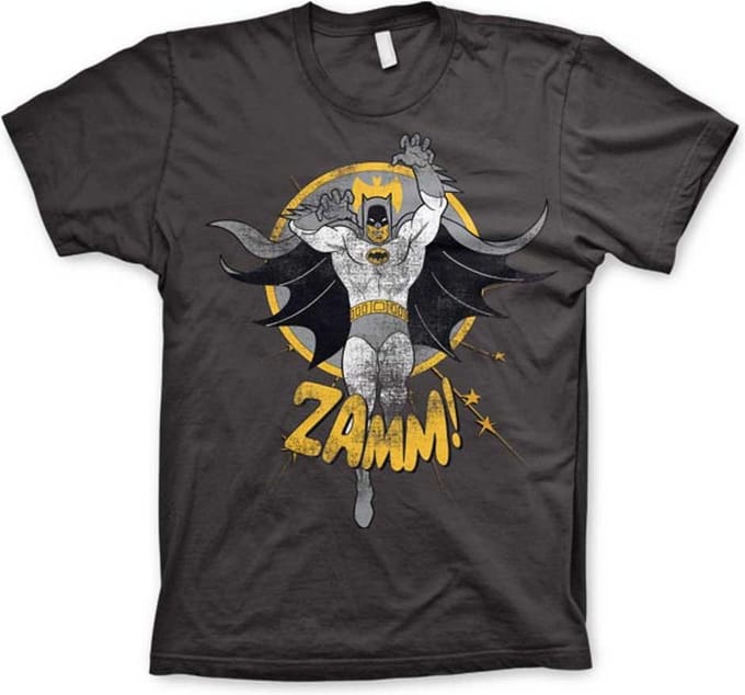 DC Comics Batman Heren Tshirt -L- Zamm! Grijs