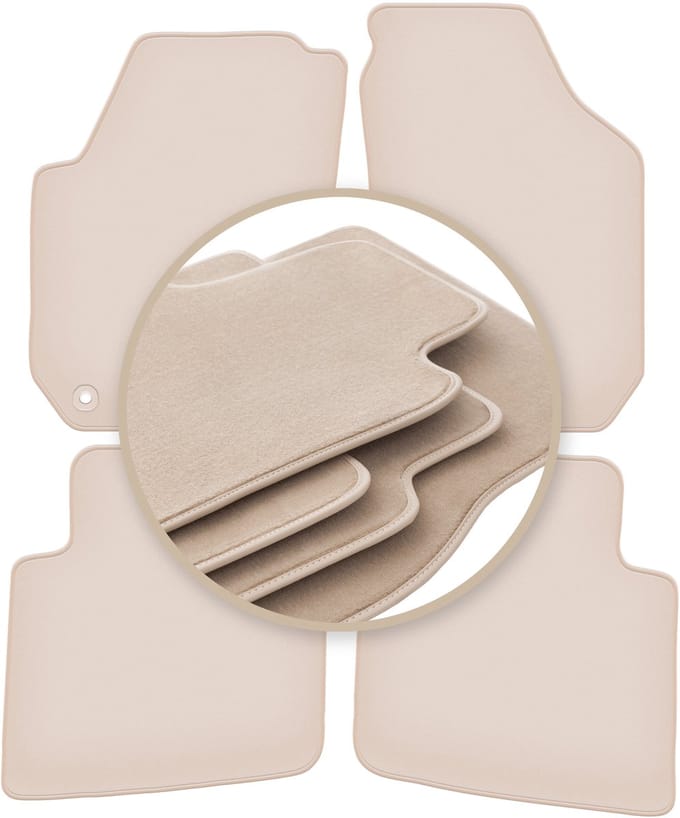 PREMIUM beige vloermatten voor: Skoda Roomster combivan 2006-2015