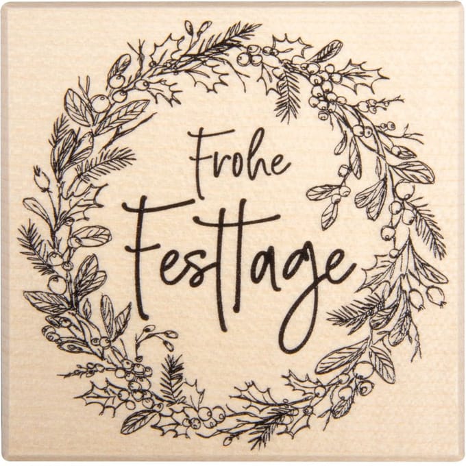 BUTTERER Stempel "Frohe Festtage"