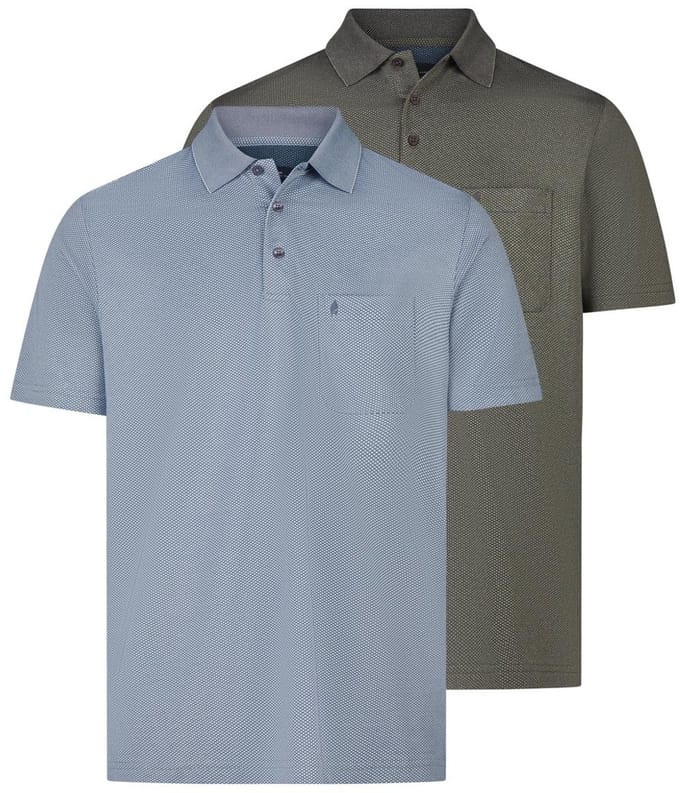 RAGMAN Heren poloshirt 2 pack Basic