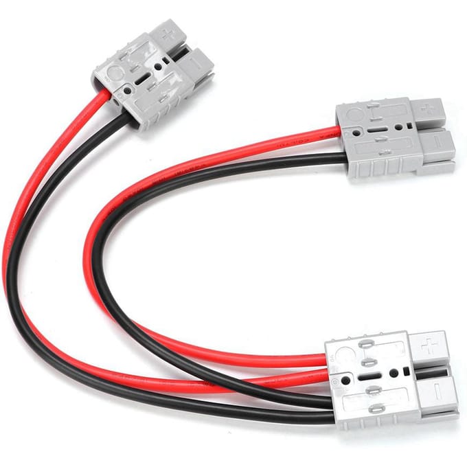 Chargeur de Batterie 50A 600V Connecteur Rapide à Déconnexion avec Câble de 1 pied white