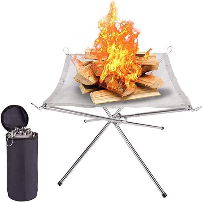 Dailygoods- Vuurkorf Draagbaar - Inklapbaar - Roestvrij Staal 304