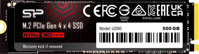 Silicon Power - UD90 - Interne SSD - PCIe Gen4x4 - NVMe M.2 2280 - 500GB