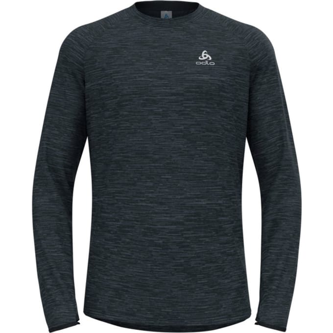 ODLO Midlayer RUN EASY WARM Mannen Sporttrui - Black Melange - Maat M