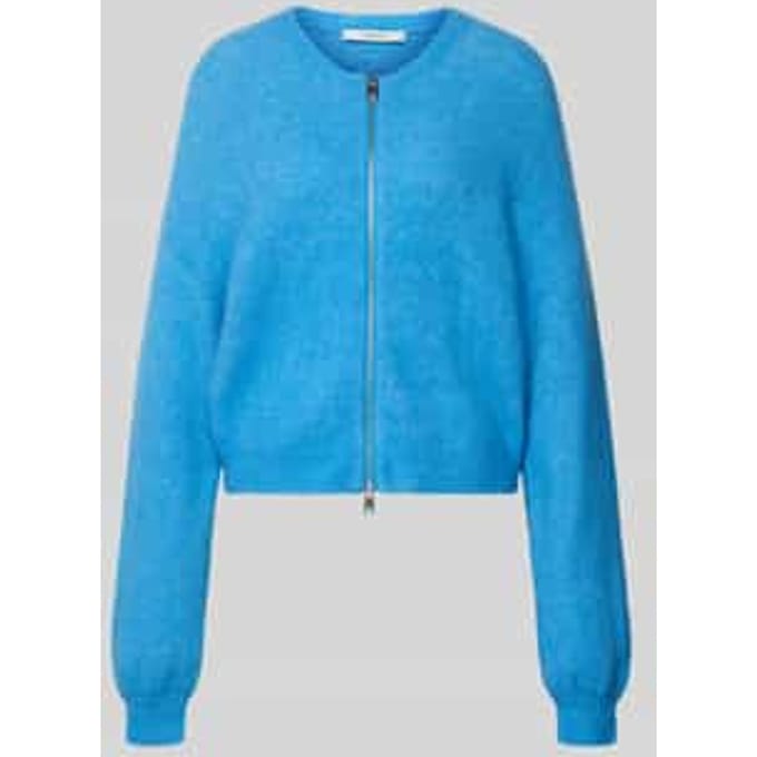 Oversized gebreid jack met ritssluiting model 'sasi'