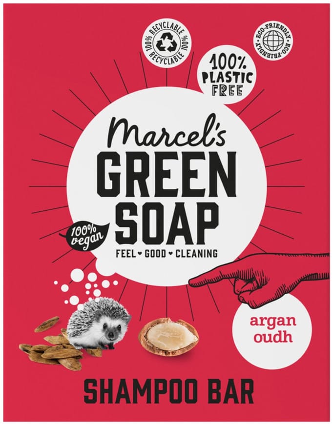 Marcel's Green Soap Shampoo Bar - Argan & Oudh - 6 x 90 gr