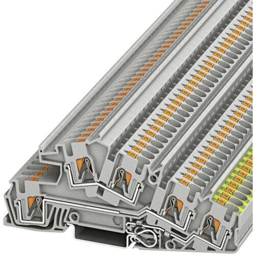 Phoenix Contact 3214050 Aardklem 3-etages 6.2 mm Spanveer Grijs 50 stuk(s)