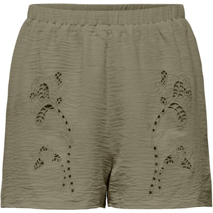 Only groene dames broek   Regular fit   Ajour patroon   Elastische boord   Regular waist Groen S