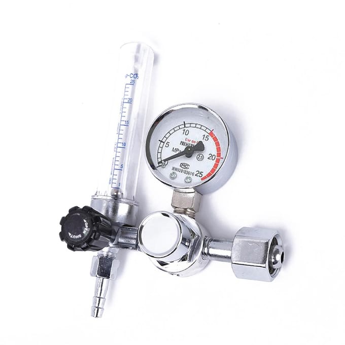 0-25Mpa Argon Regulator CO2 Mig Tig Flowmeter Gasregelaars Flowmeter Lassen Lasmeter Druk veelkleurig