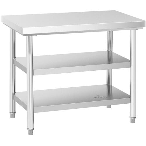 RVS werktafel - ECO - 100 x 60 cm - 500 kg - tussenplank - Royal Catering RCWT-100X60-3L-E