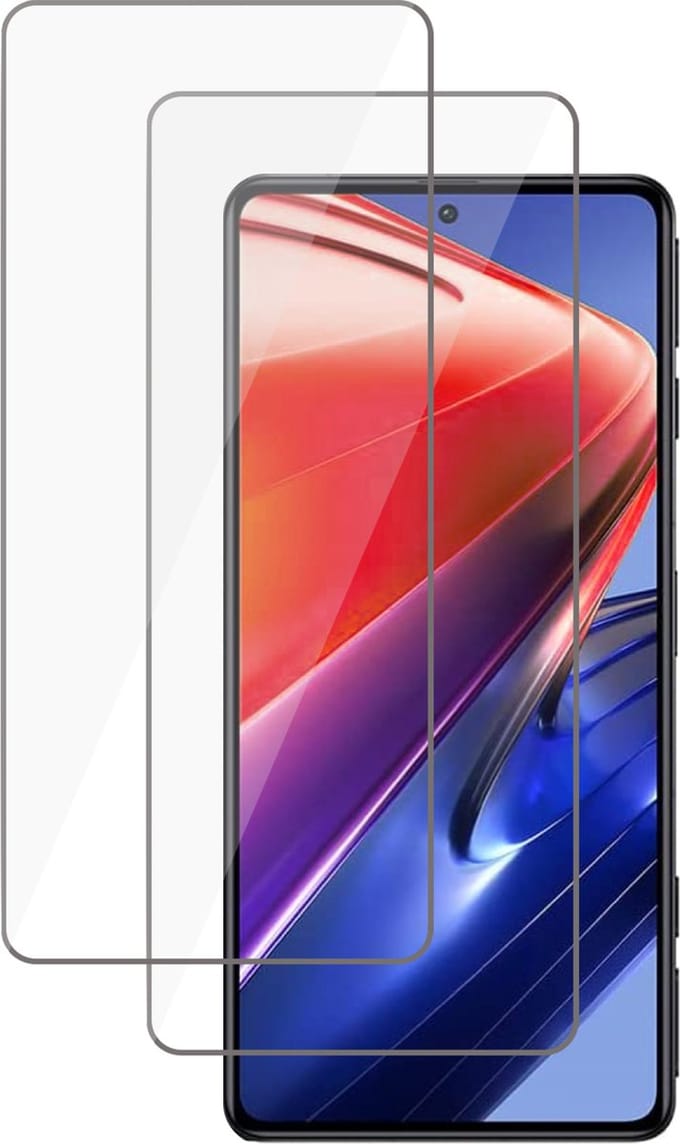 Screenprotector geschikt voor Xiaomi Poco F4 - Tempered Glass Screen Protector - 2 Stuks
