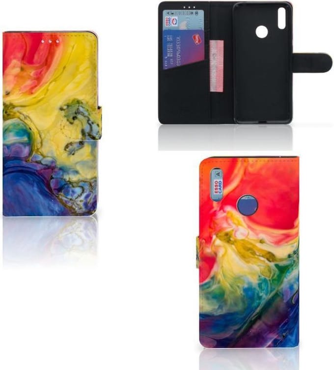Hoesje Huawei Y7 (2019) Watercolor Dark
