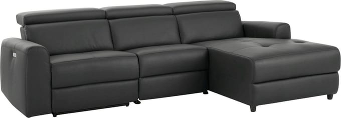 Capena-Hoekbank - Elektrische Relax - Grijs PU