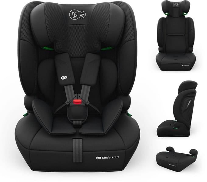 Kinderkraft COMFORT UP 2 PLUS – Autostoel - 3-in-1 - Verstelbare Hoofdsteun - Zwart