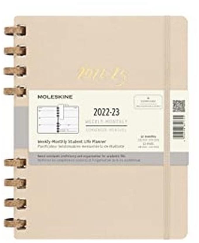 Maandplanner Voor Studenten 2022-2023, 12 Maanden Dagboek, Harde Kaft, Groot Formaat 19 X 25 Cm