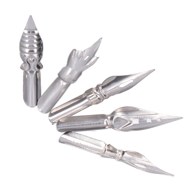 Plumes pour stylo plume à dessin, plumes de remplacement pour stylo plume à dessin de bande dessinée, plume pour écriture manuscrite pour scrapbooking et journal gray
