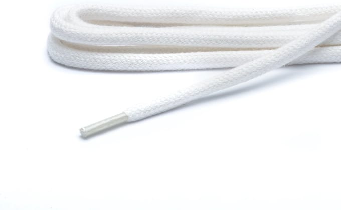ARIESZZZ Schoenveters - Veters 120 cm - Wit- Rond Dik - 4 mm - 6-8 gaatjes
