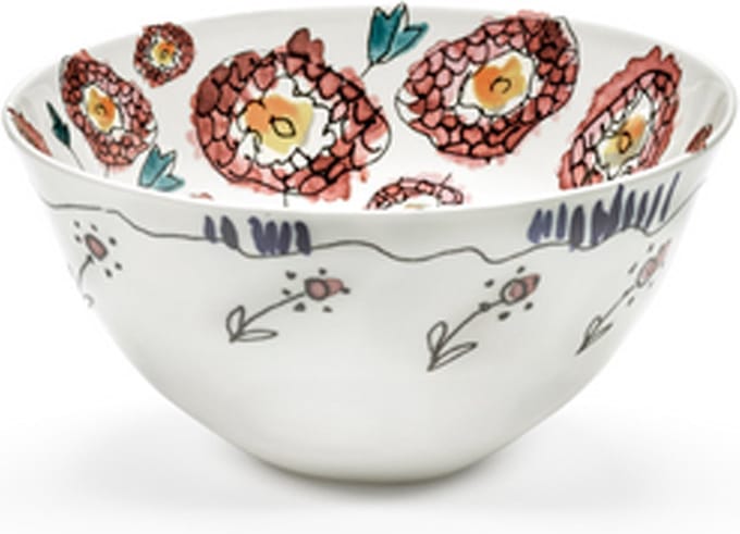 MARNI midnightflowers - Serveerkom M Anemone milk 22 cm